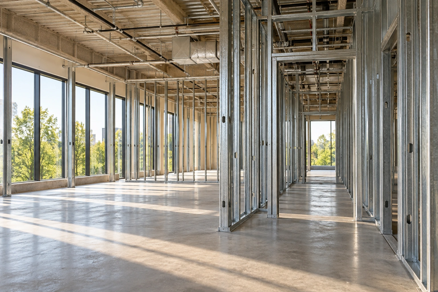 Metal framing & framing — an Atlanta-area architectural interior
